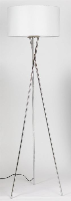 Hygena Chrome Tripod Floor Lamp - White.